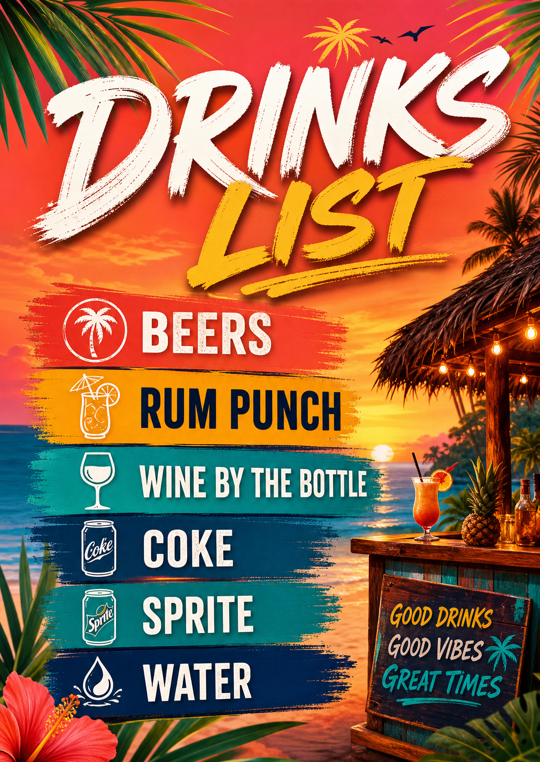 Drinks List